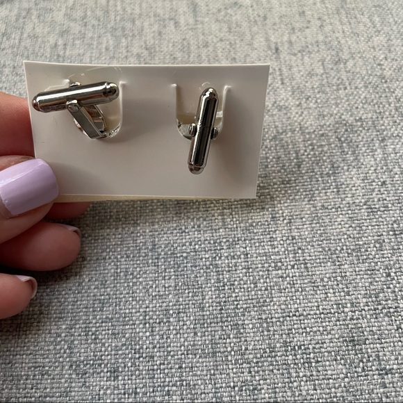 Black and Silver Cuff Links - Picture 7 of 9